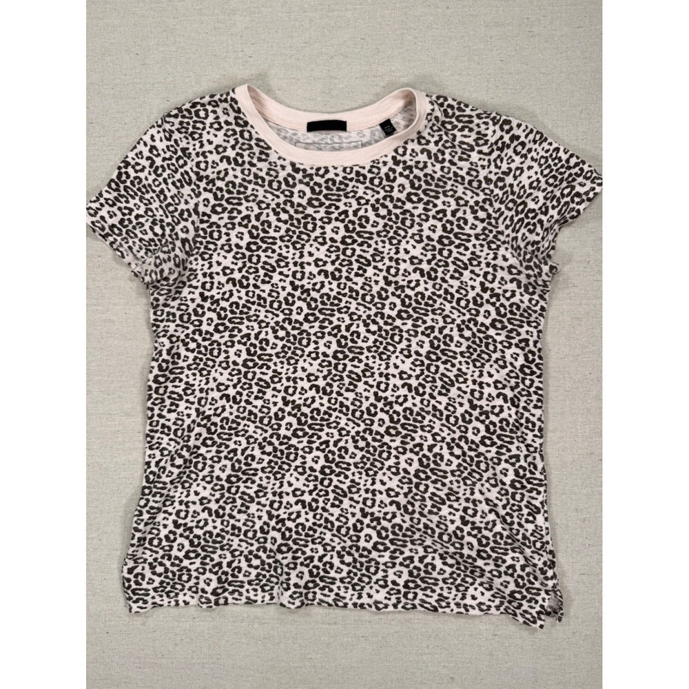 ATM Anthony Thomas Melillo Leopard Print Cotton T-Shirt AW1145-FK6 Womens M